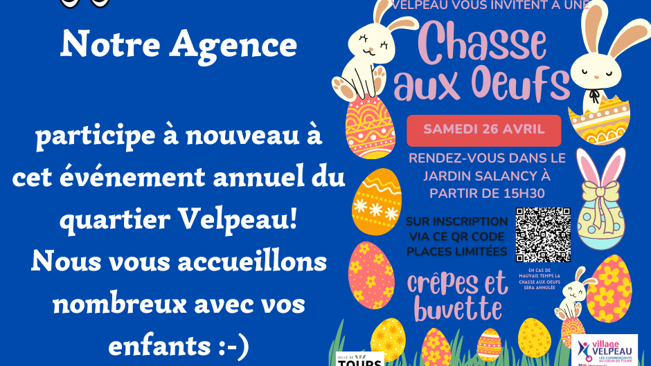 CHASSE AUX OEUFS QUARTIER VELPEAU de l'agence  Allianz TOURS VELPEAU - Philippe LE ROY 